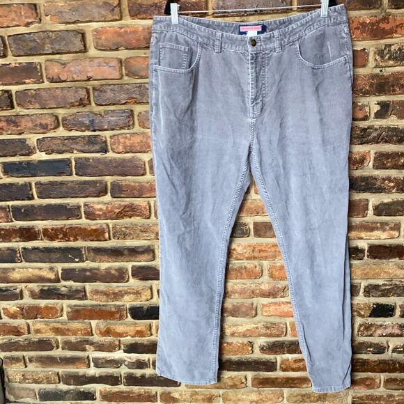Vineyard Vines Gray Corduroy Straight Leg Chino Pants Men's Size 38x34 - Picture 1 of 6